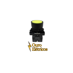 BOTÃO PLÁSTICO AMARELO PULSANTE 1NA